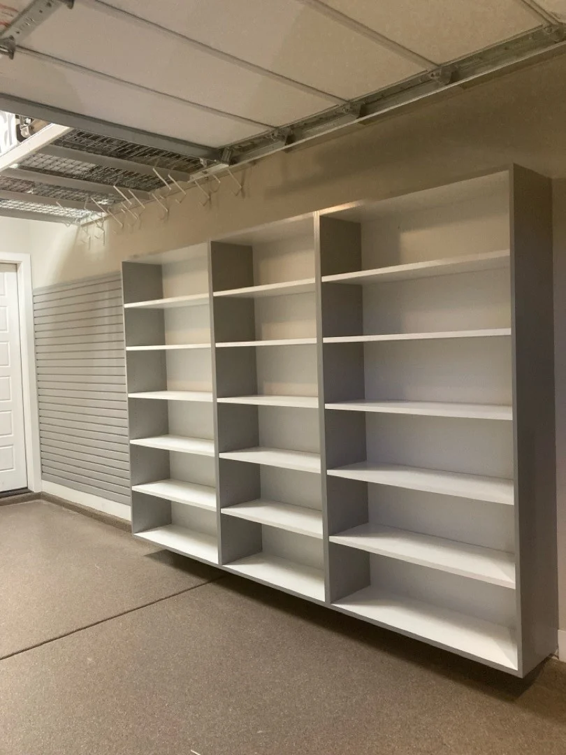 open brushed silver cabinets image